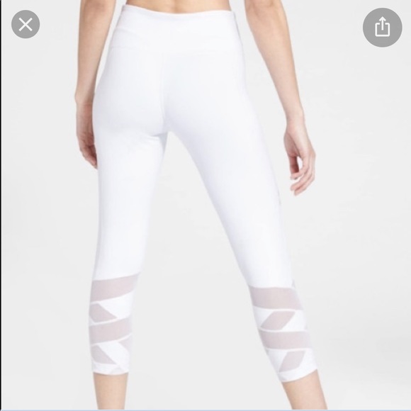 NWT NEW Athleta Pure White Mantra Capri Tight - Picture 4 of 7